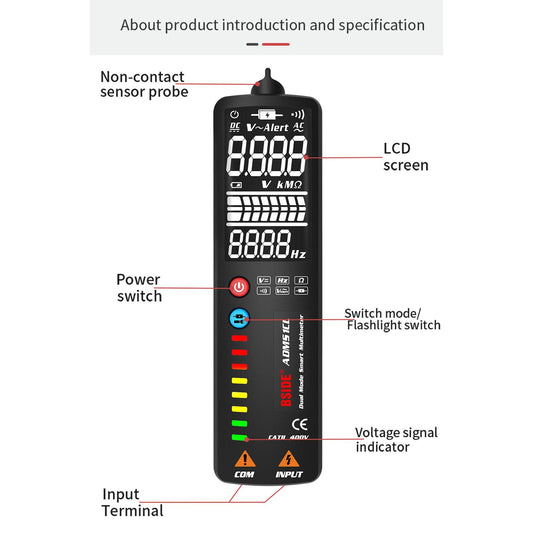 3-Line LCD Digital Multimeter Voltmeter AC DC Voltage Tester Style 1