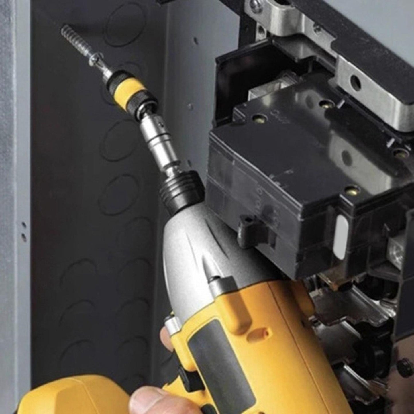 Magnetic Screw Drill Tip Quick Release Extension Hex Screwdriver Silver