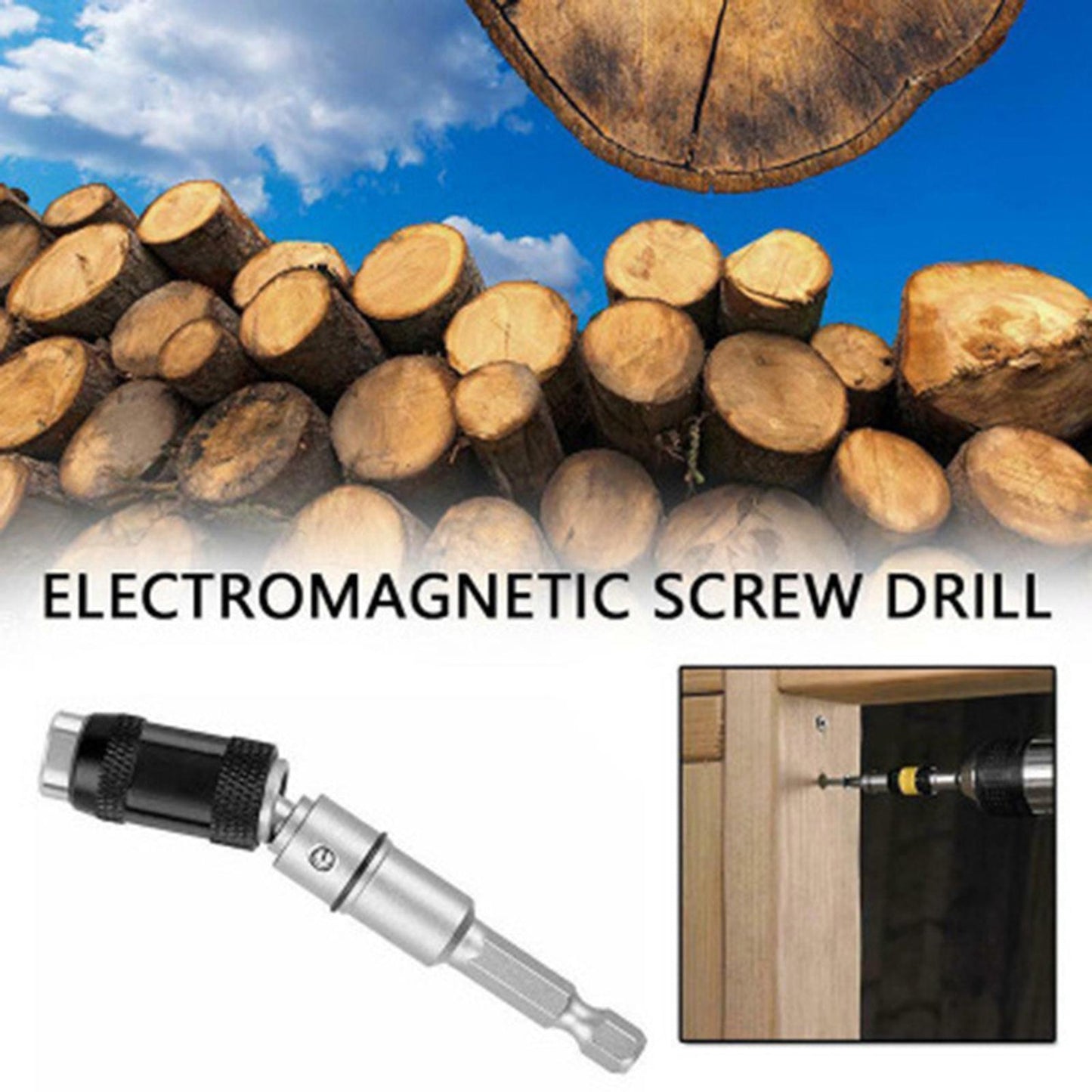 Magnetic Screw Drill Tip Quick Release Extension Hex Screwdriver Silver