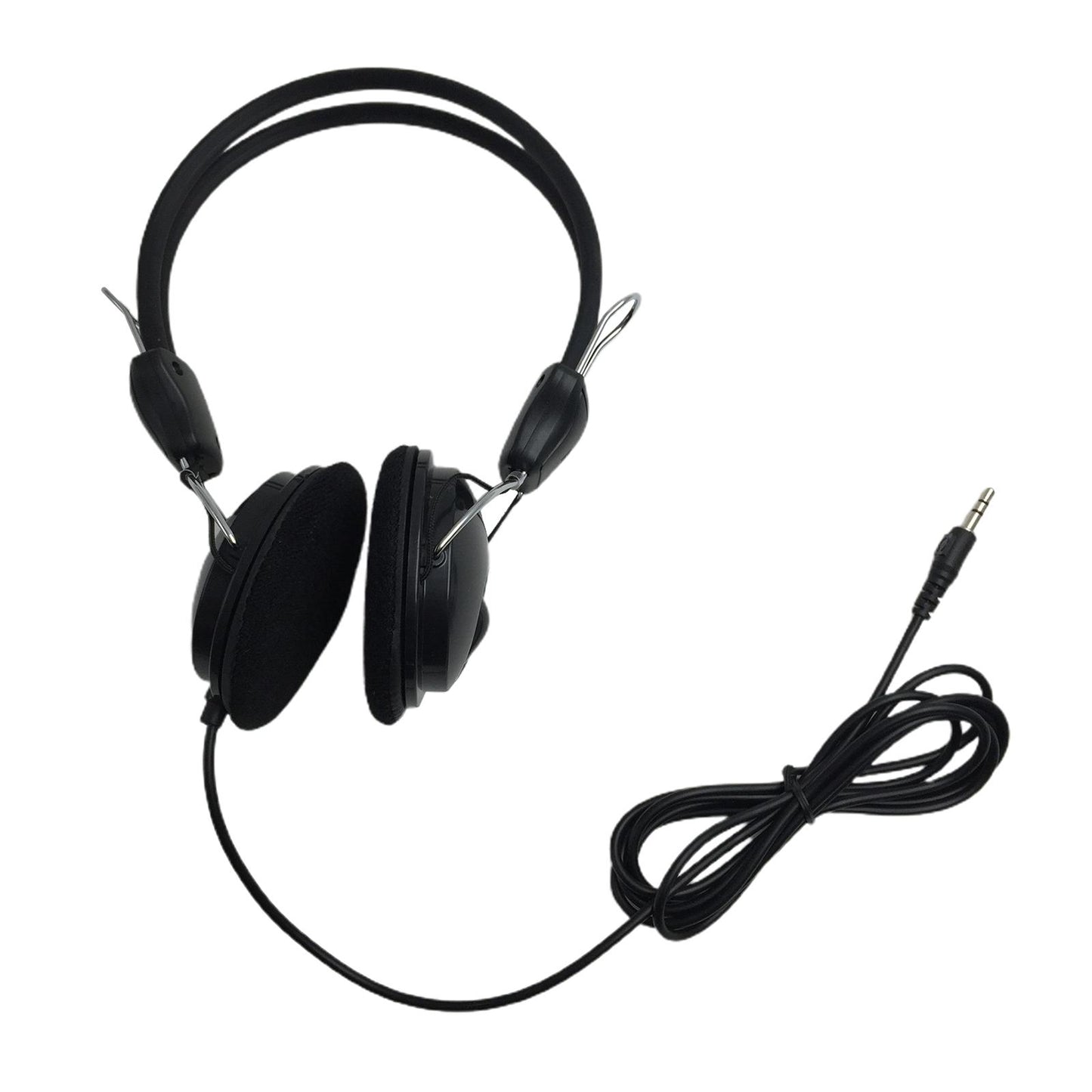 Black Headphones w/ Wire & Ear Cushion, For Metal Detectors Use