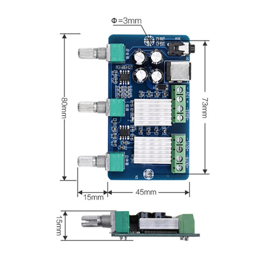 XH-A355 2.1 Channel Digital Stereo Audio Power Amplifier Board Voice Player