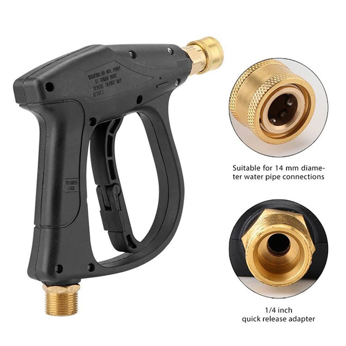 High Pressure Washer Gun Sprayer with Nozzle Tip 5000 PSI for Cleaning Roof without nozzles