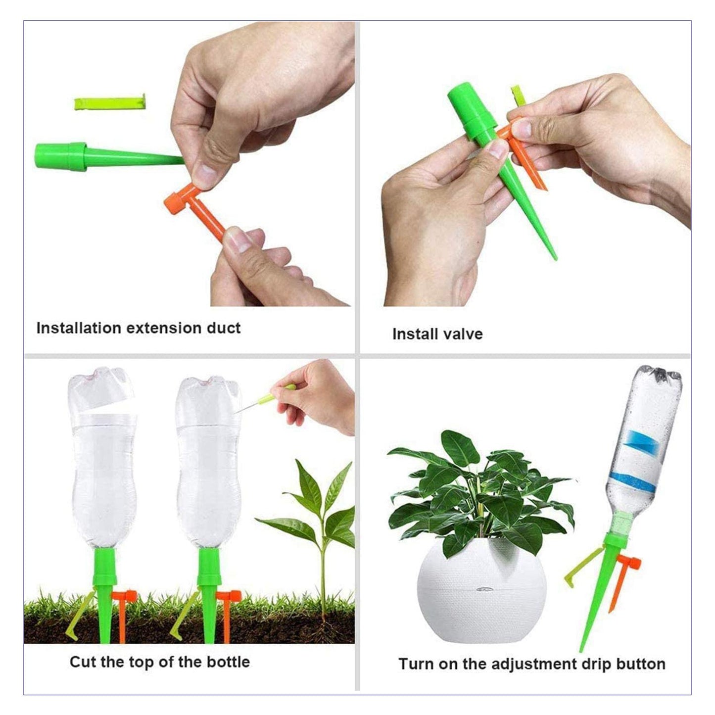 Plant Self Watering Spikes Anti-Down for Plants Herbs Small Trees Shrubs 12pcs