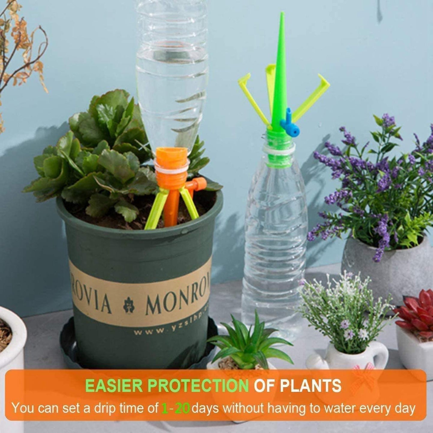 Plant Self Watering Spikes Anti-Down for Plants Herbs Small Trees Shrubs 6pcs