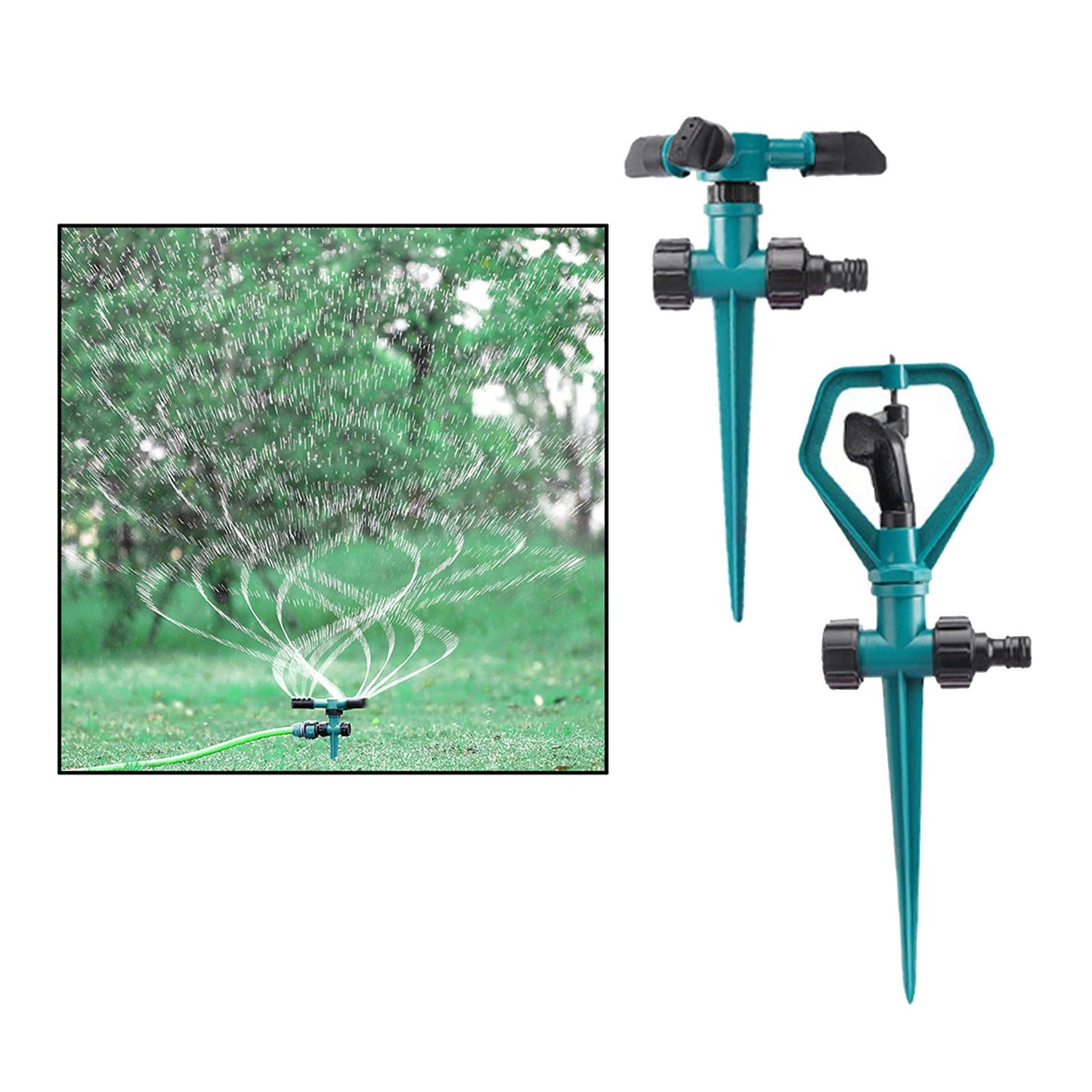 Automatic Water Sprinklers for Yard Adjustable Water Hose Sprinkler Head single arm
