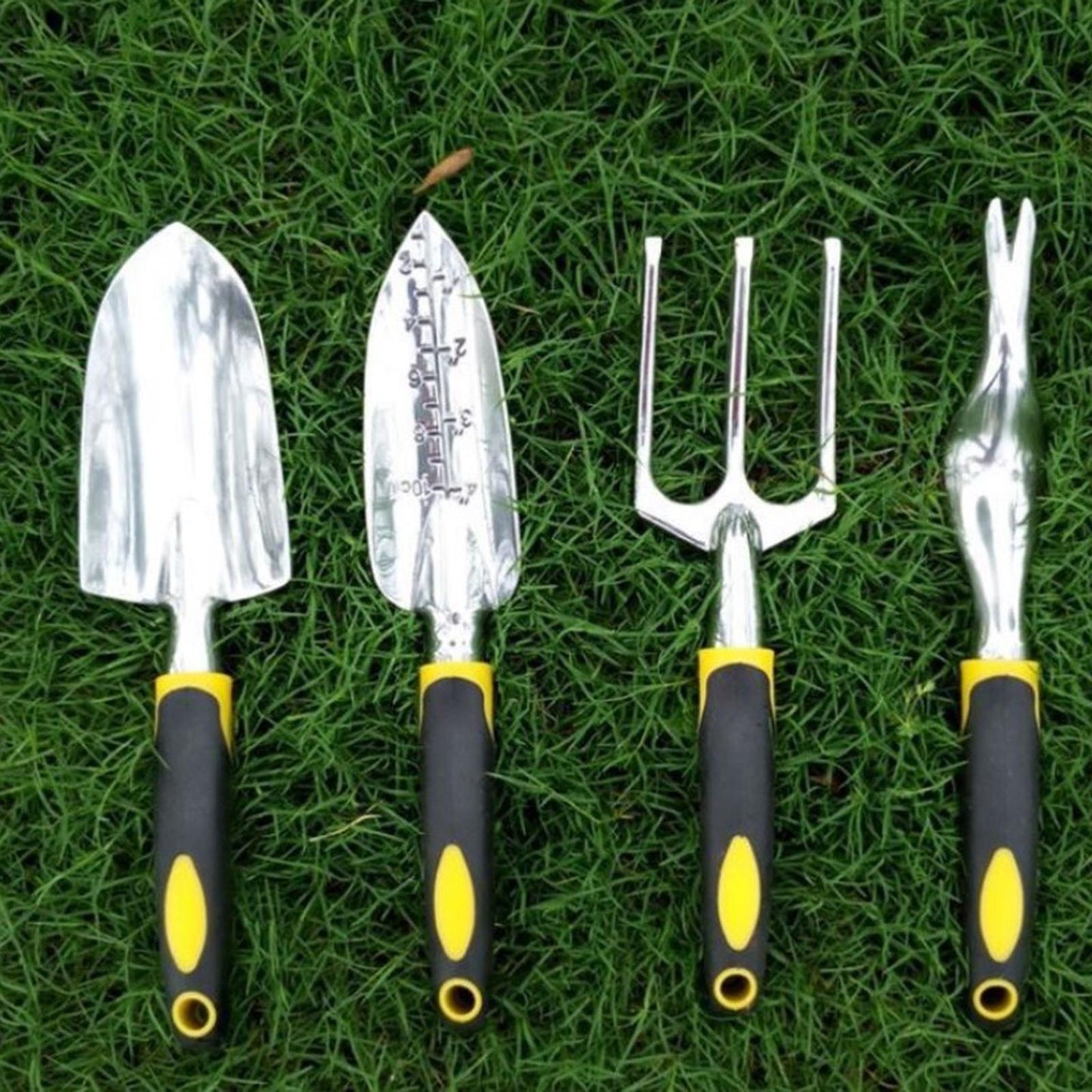5pcs Heavy Duty Gardening Supplies Gifts Trowel Cultivator Weeding Fork Kit