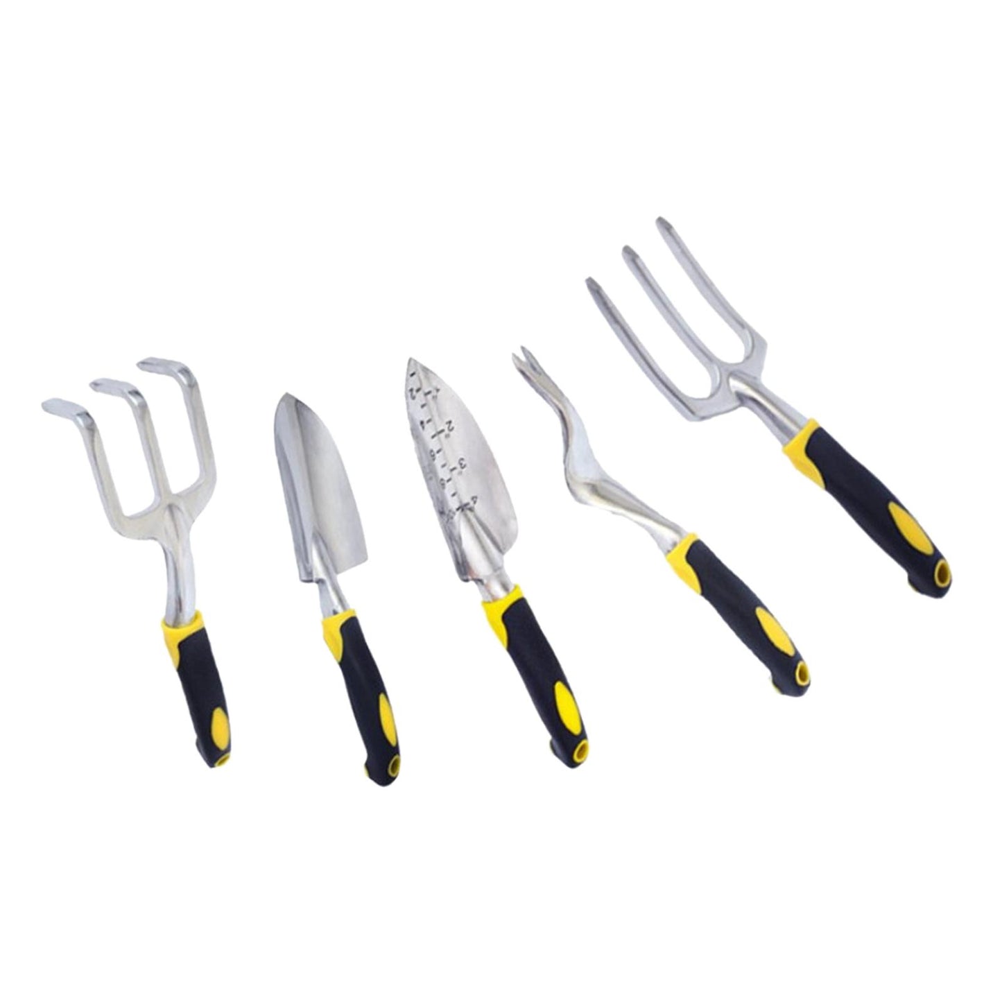 5pcs Heavy Duty Gardening Supplies Gifts Trowel Cultivator Weeding Fork Kit
