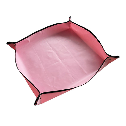 Indoor Plant Repotting Mat Gardening Transplanting Tarp 75x75cm Pink