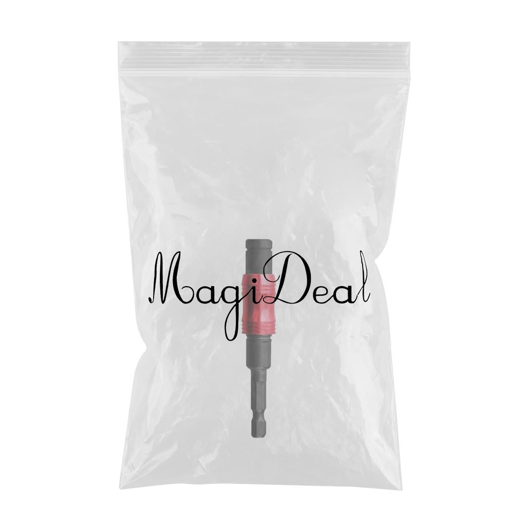 Magnetic Screw Drill Tip Pivoting Drill Bit Hex Shank Bit Red+Black