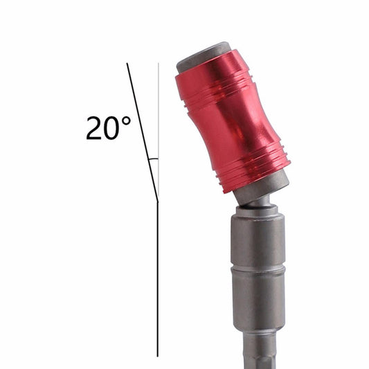 Magnetic Screw Drill Tip Pivoting Drill Bit Hex Shank Bit Red+Silver
