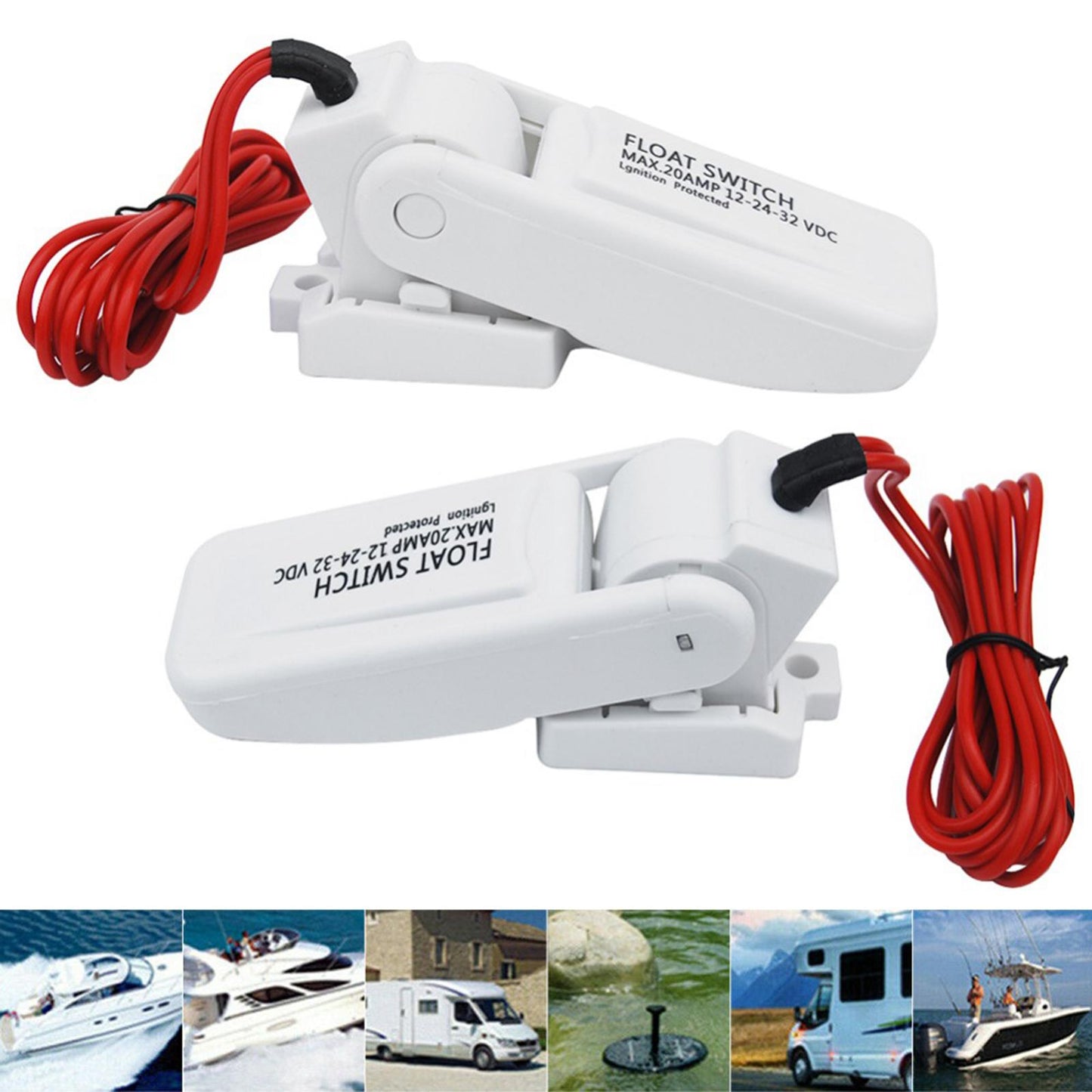 20 AMP Boat Marine Bilge Pump Float Switch DC12V Water Level Controller