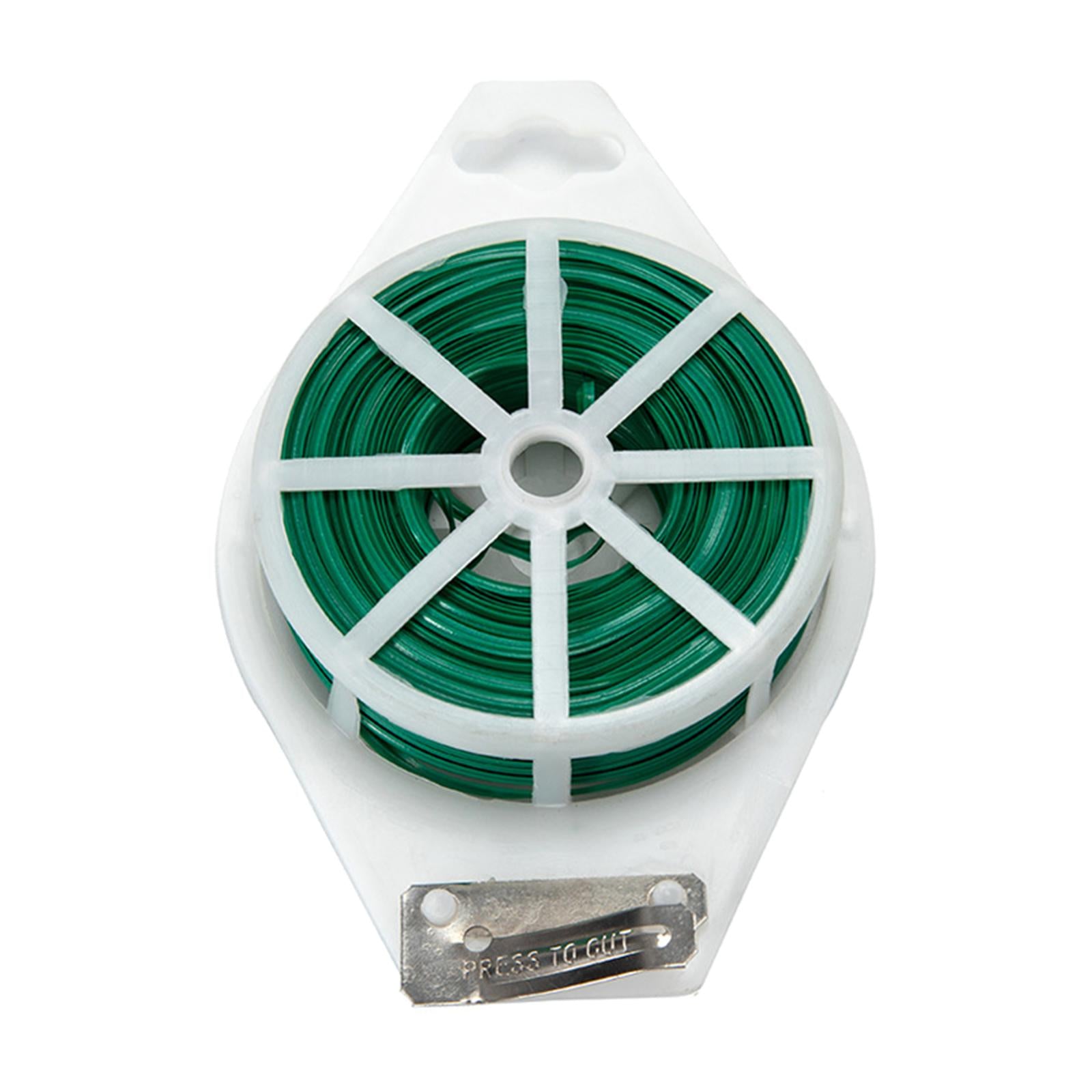 Trash Bag Gardening Plant Green Twist Tie Wire With Cutter Plant Ties 50m