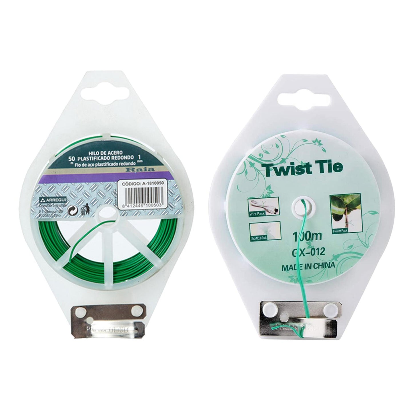 Trash Bag Gardening Plant Green Twist Tie Wire With Cutter Plant Ties 50m