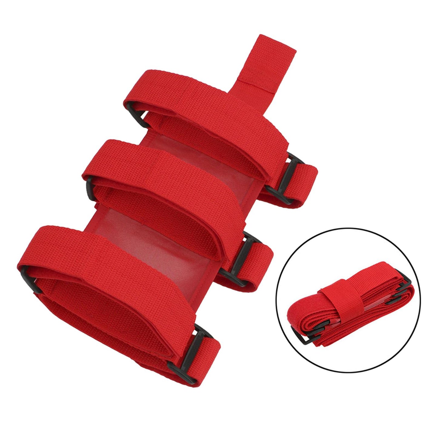 Car Roll Bar Mounted Fire Extinguisher Holder Bracket Adjustable Strap