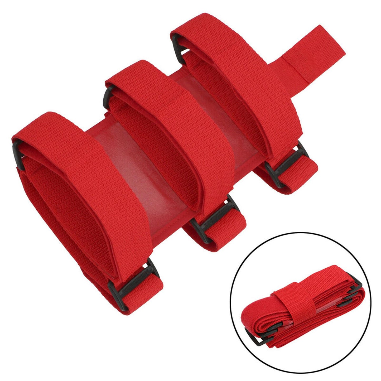 Car Roll Bar Mounted Fire Extinguisher Holder Bracket Adjustable Strap