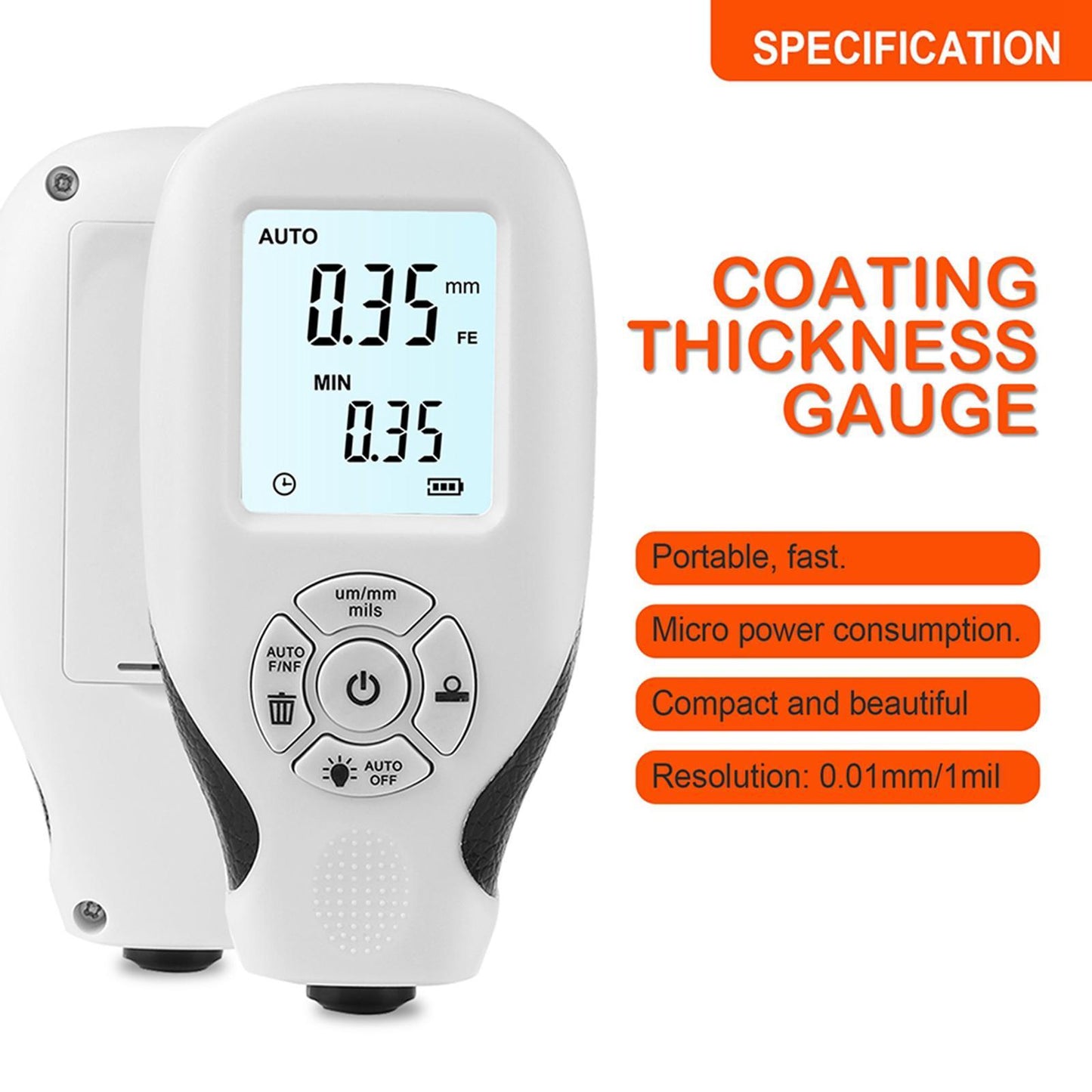 Coating Thickness Gauge for Car Digital Paint Meter High Precision