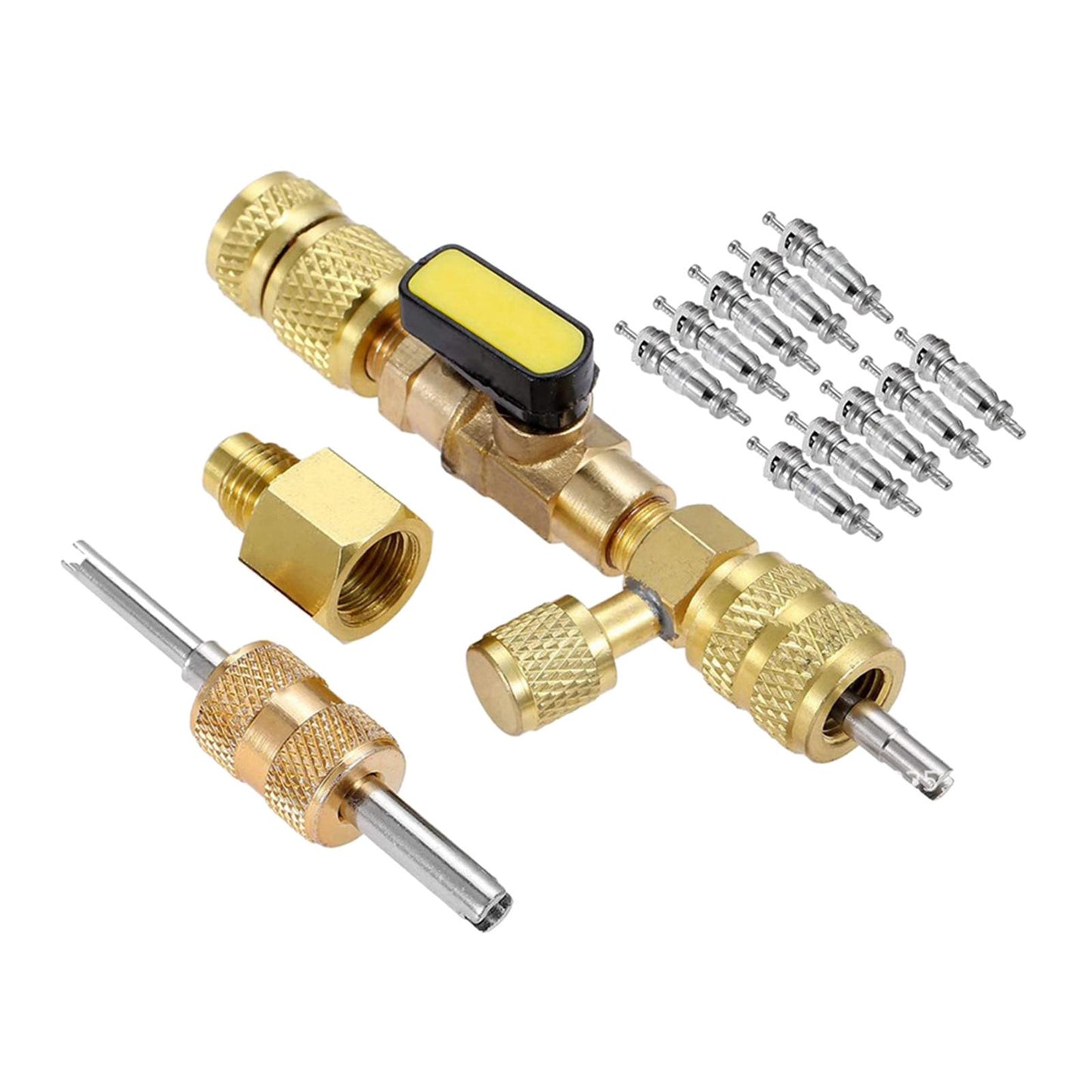 HVAC Tool Valve Core Remover Dual 1/4 and 5/16" Port Installer Removal Tool"