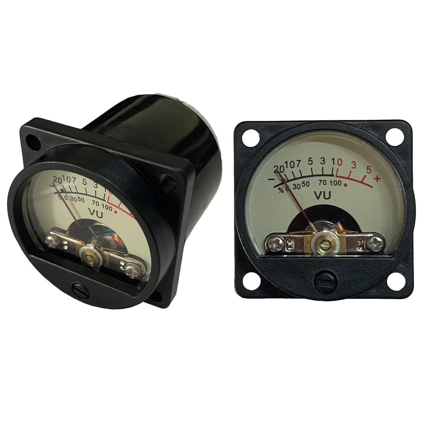 2pcs Analog VU Meter Panel Kit Decibel / Level Tester Amplifier 500uA CQ-39W