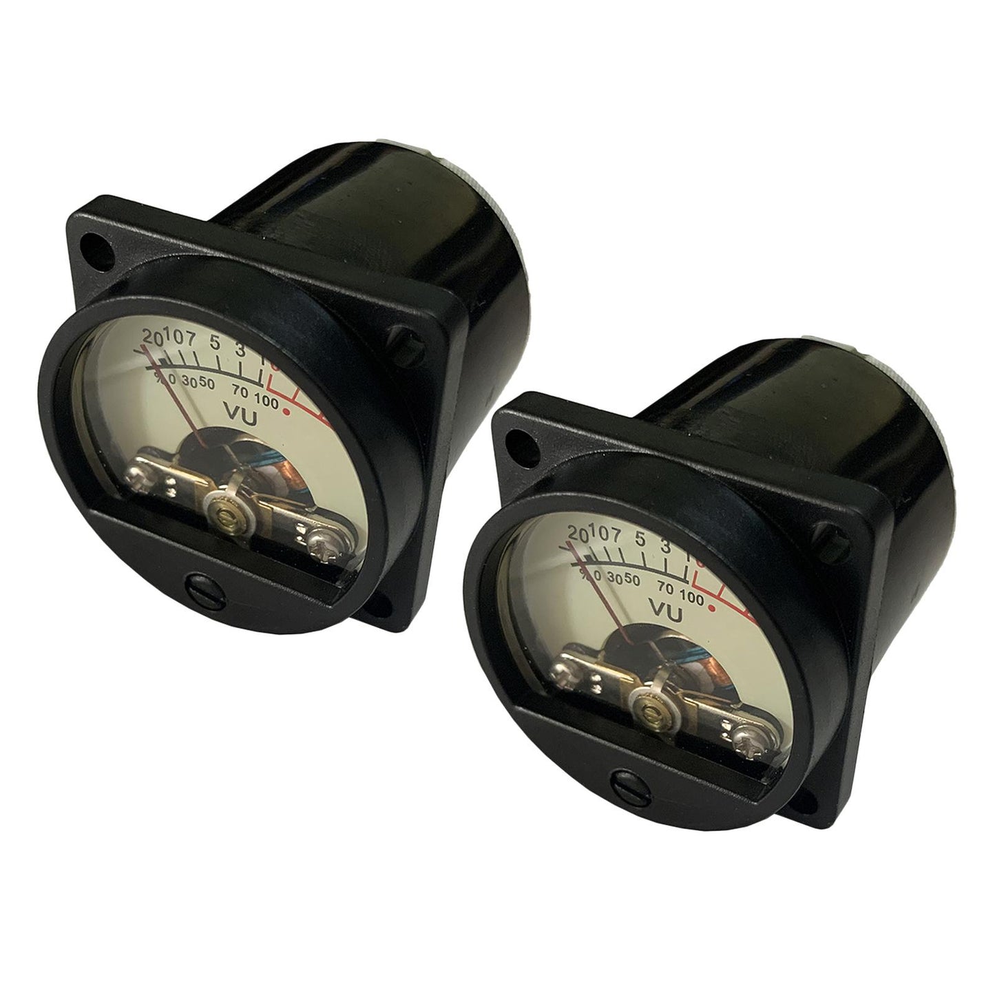 2pcs Analog VU Meter Panel Kit Decibel / Level Tester Amplifier 500uA CQ-39W