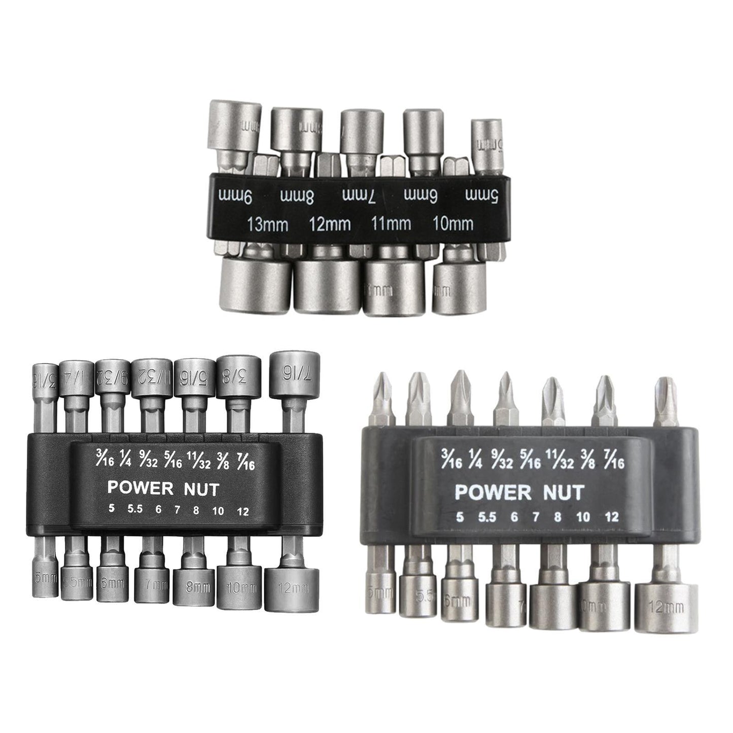 Socket Wrench Set Hexagonal Shank Hex Nut Socket Screwdriver 7.5x5x1.8cm