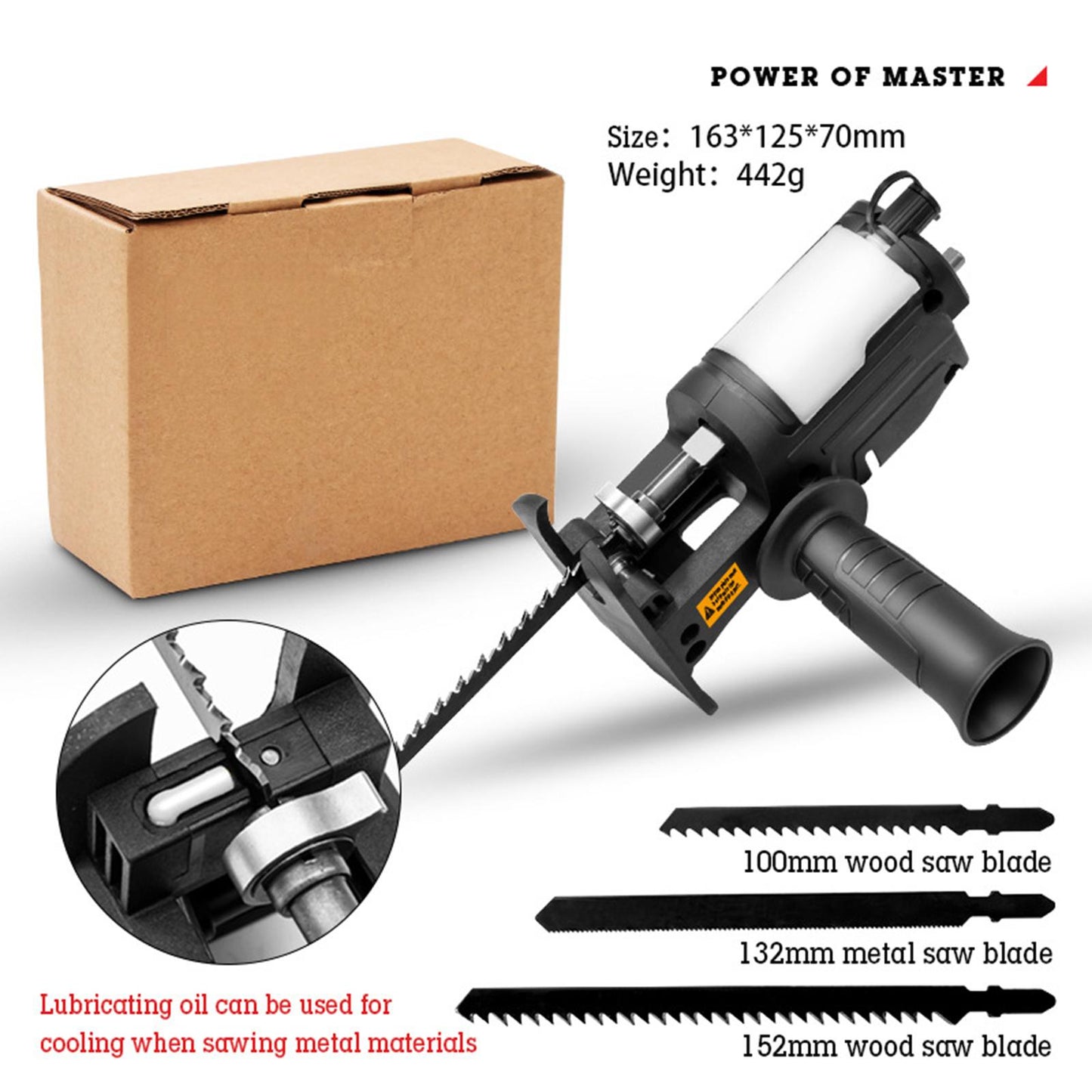 Portable Electric Reciprocating Saw Household Multifunctional Cutting Tools with oil can