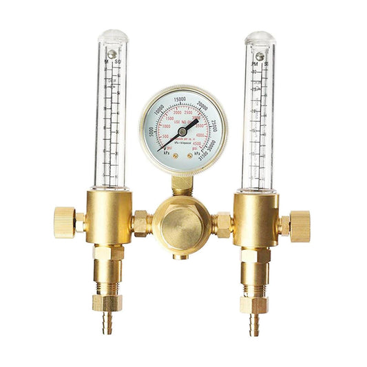 Welder Dual Output Argon Regulator Flowmeter 0-60CFH 0-4500 PSI Premium