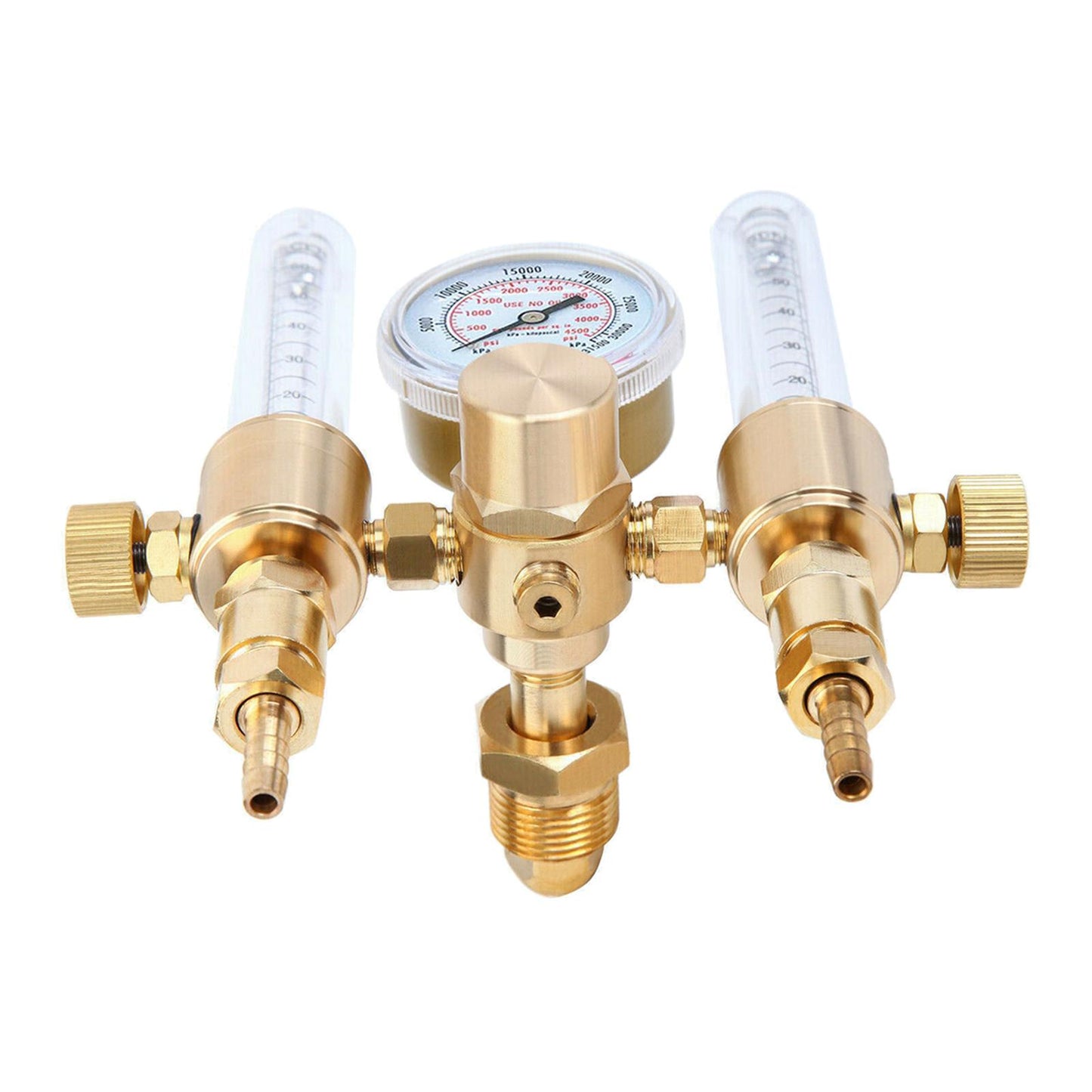 Welder Dual Output Argon Regulator Flowmeter 0-60CFH 0-4500 PSI Premium