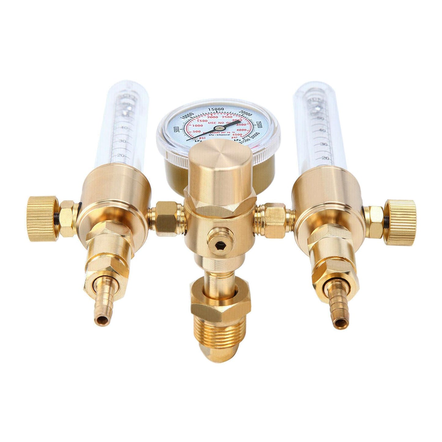 Welder Dual Output Argon Regulator Flowmeter 0-60CFH 0-4500 PSI Premium