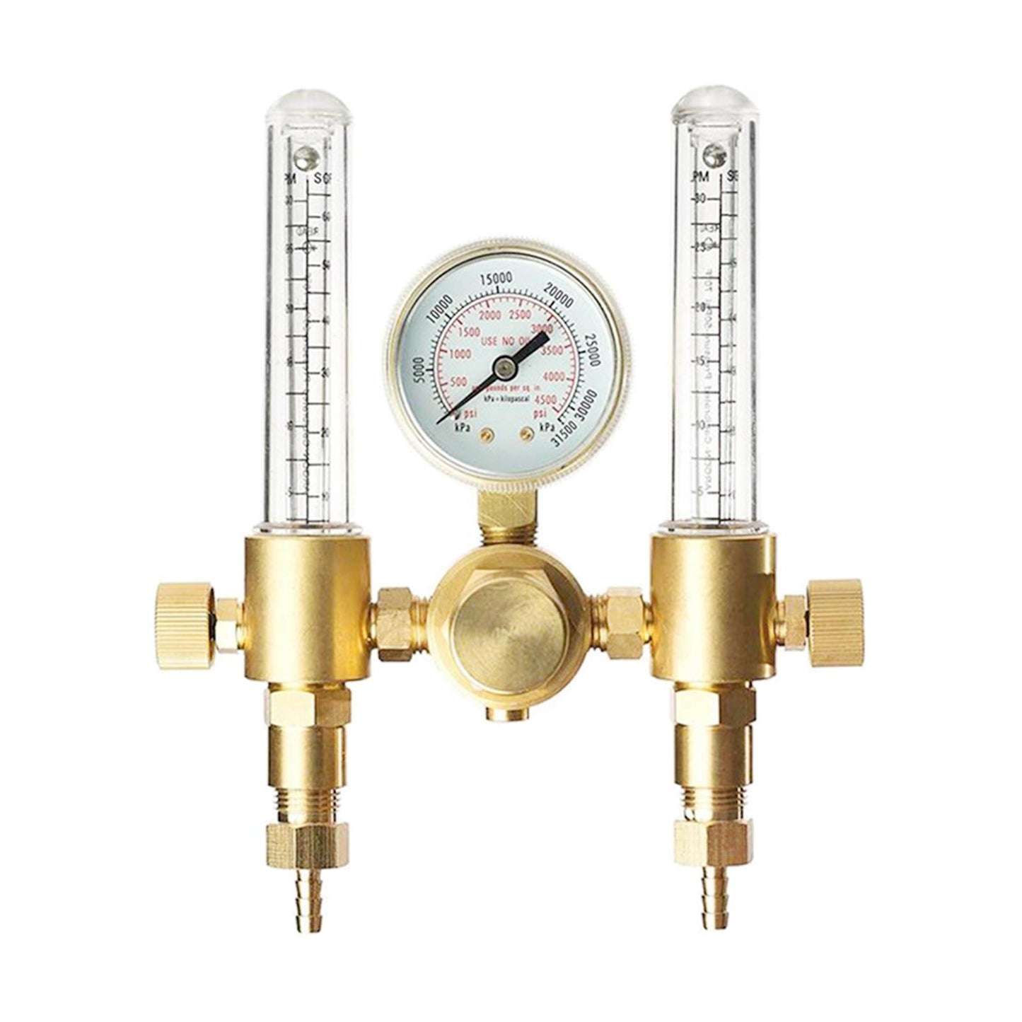 Welder Dual Output Argon Regulator Flowmeter 0-60CFH 0-4500 PSI Premium