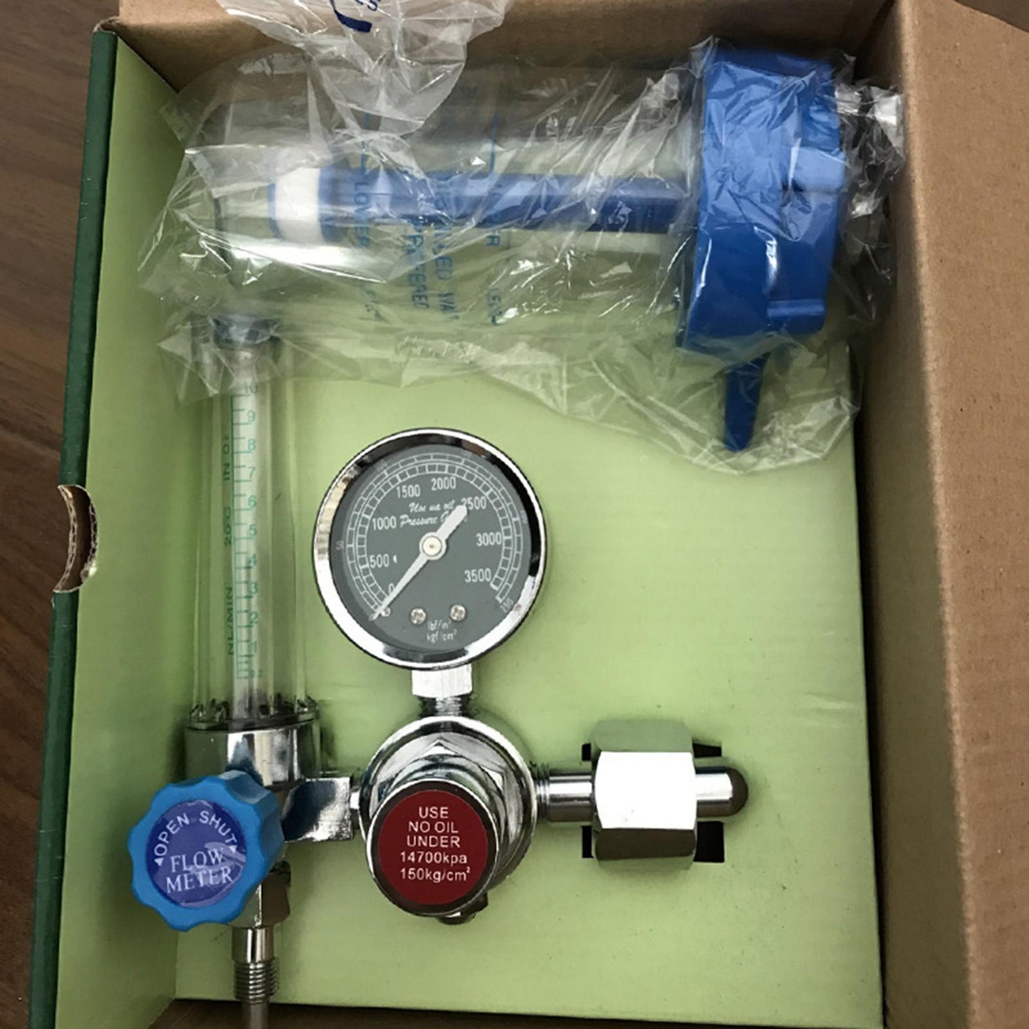 Buoy Type Oxygen Pressure Reducing Regulator Flowmeter Inhalator 0-10L/min