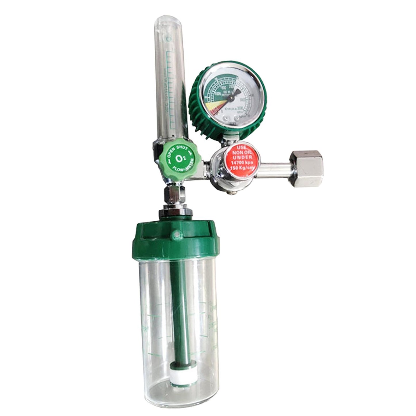 Oxygen Cylinder Regulator Pressure Flowmeter Gauge Valve Meter Healthcare