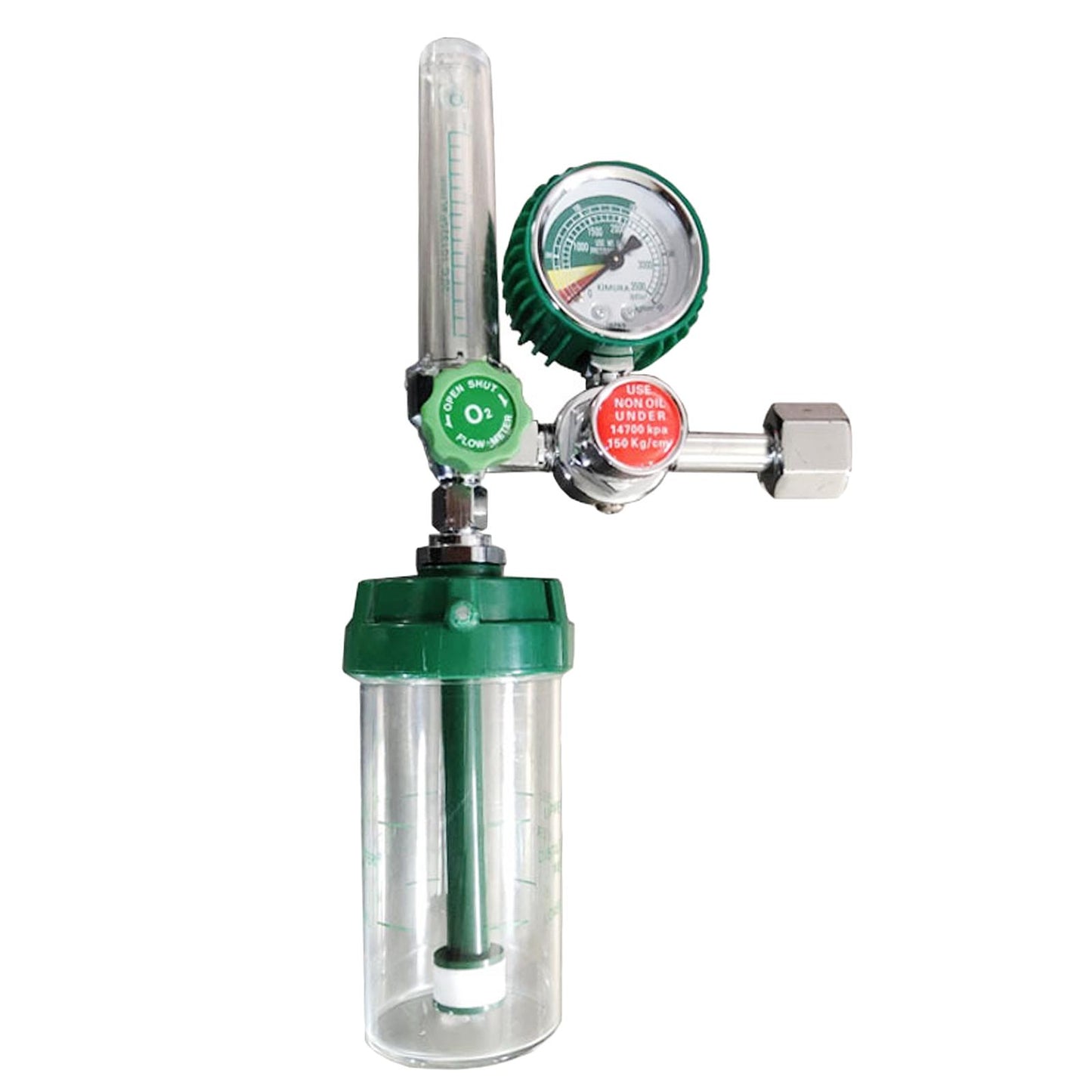 Oxygen Cylinder Regulator Pressure Flowmeter Gauge Valve Meter Healthcare
