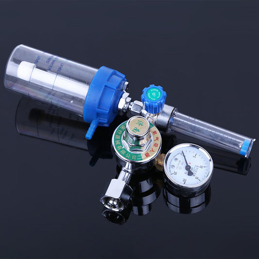 O2 Oxygen Regulator Gas Flowmeter Gauge Flow Meter with Hose for Healthcare