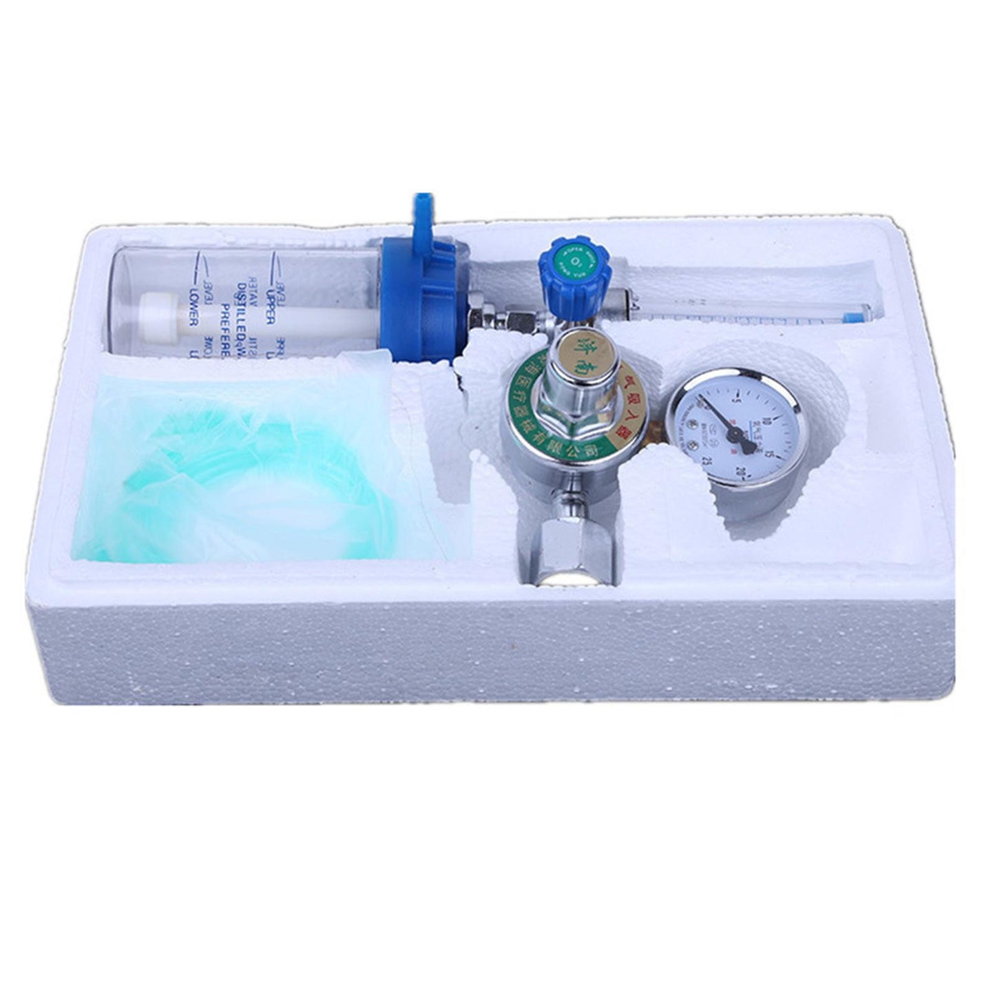 O2 Oxygen Regulator Gas Flowmeter Gauge Flow Meter with Hose for Healthcare