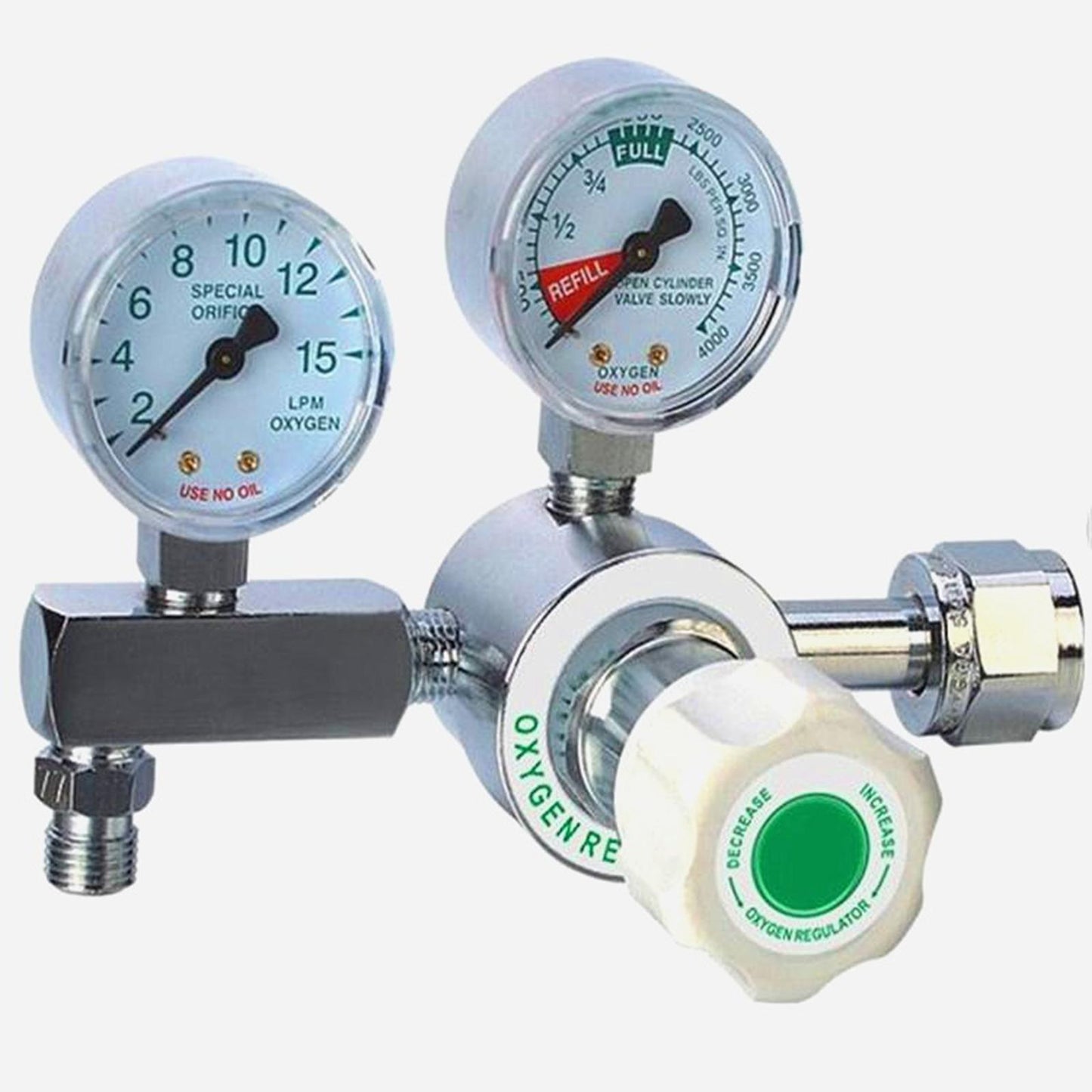 Oxygen Cylinder Pressure Reducing Regulator Flowmeter Gauge Valve with Hose