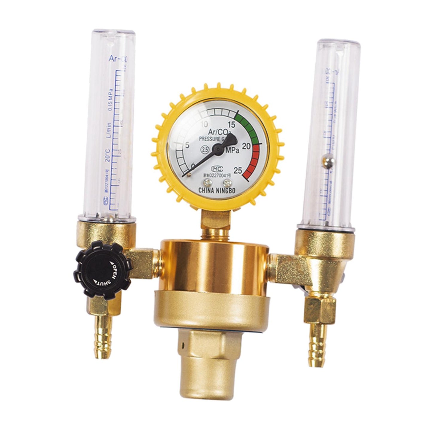 Pro Argon CO2 Gas Regulator Control Valve Double Tube Welding Accessories