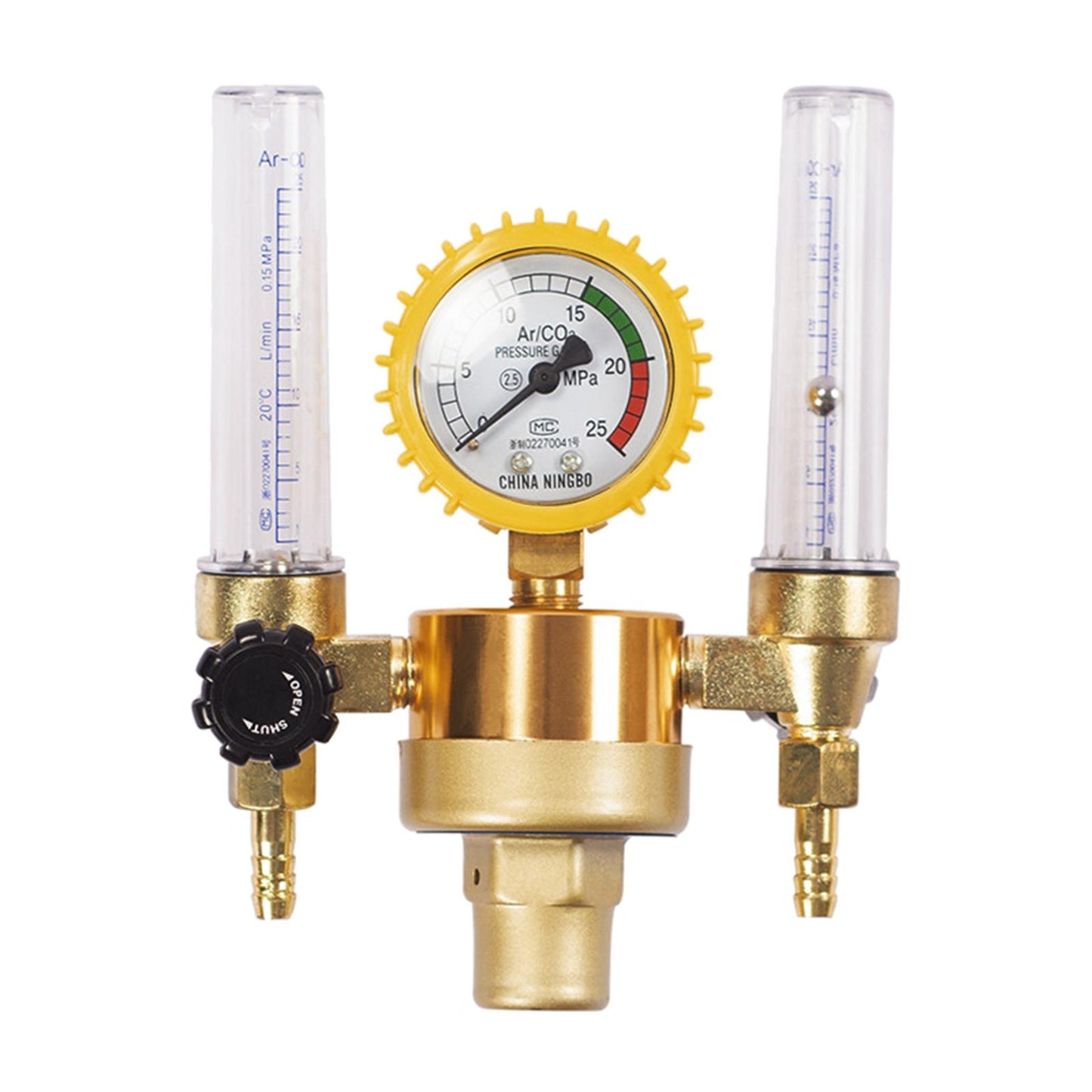 Pro Argon CO2 Gas Regulator Control Valve Double Tube Welding Accessories