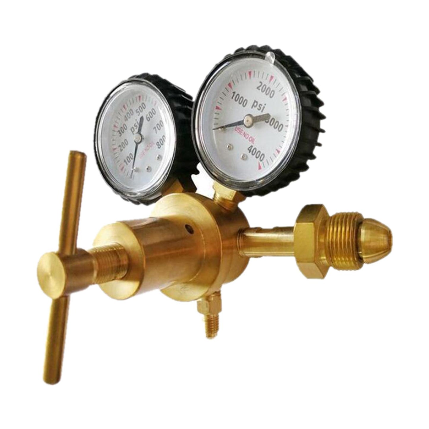Nitrogen Gas Regulator 0-800 PSI Delivery Pressure Gauge Inlet Connection