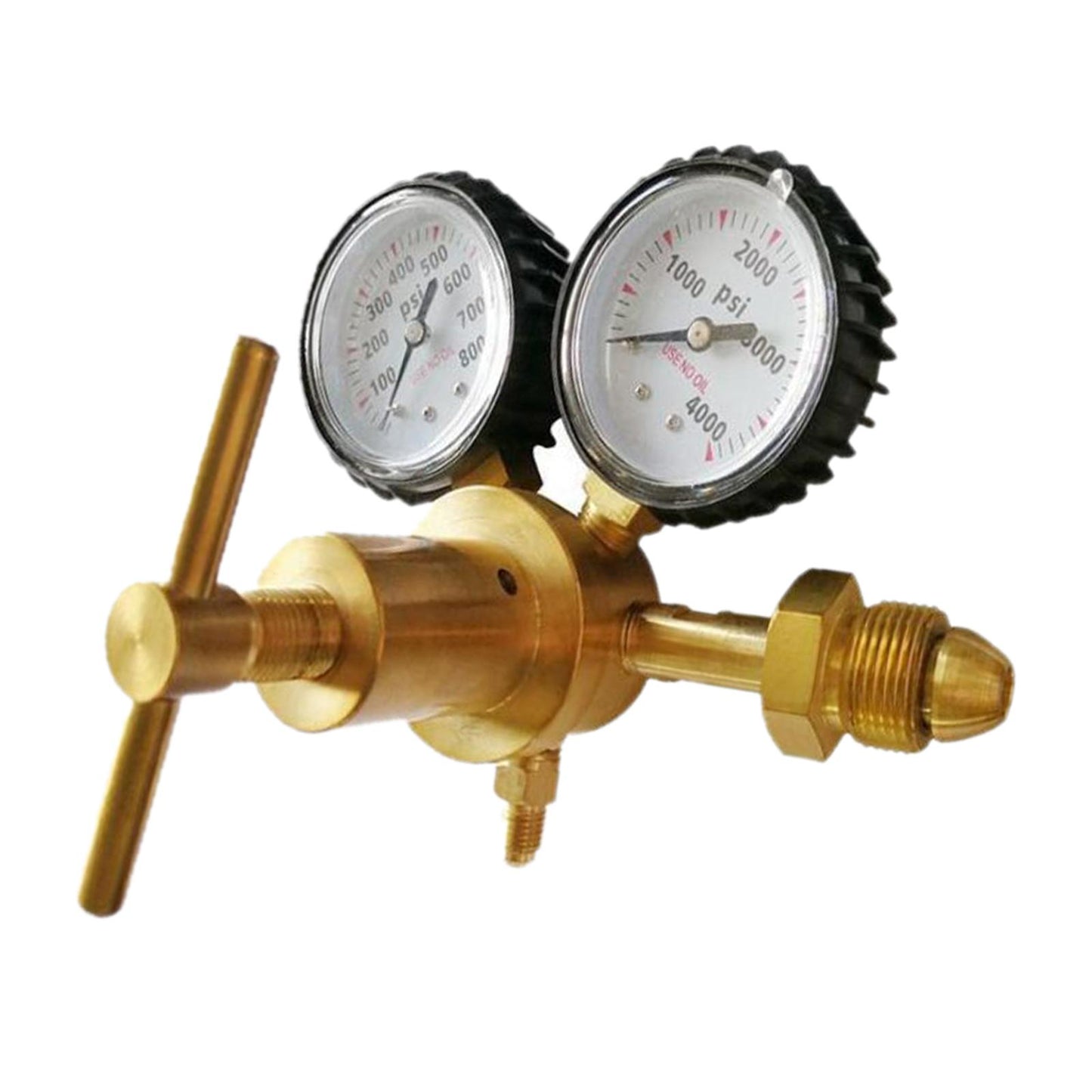 Nitrogen Gas Regulator 0-800 PSI Delivery Pressure Gauge Inlet Connection