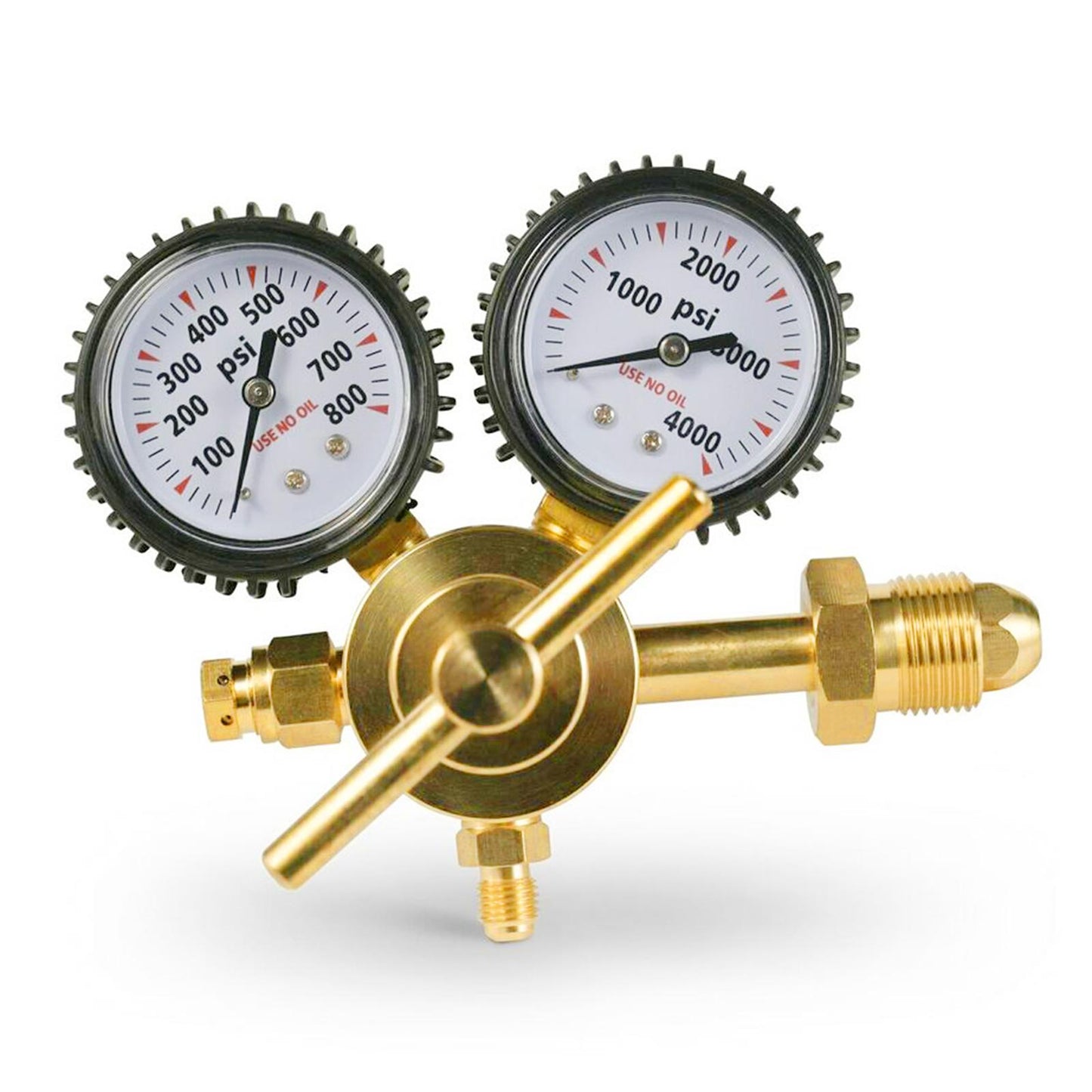 Nitrogen Gas Regulator 0-800 PSI Delivery Pressure Gauge Inlet Connection