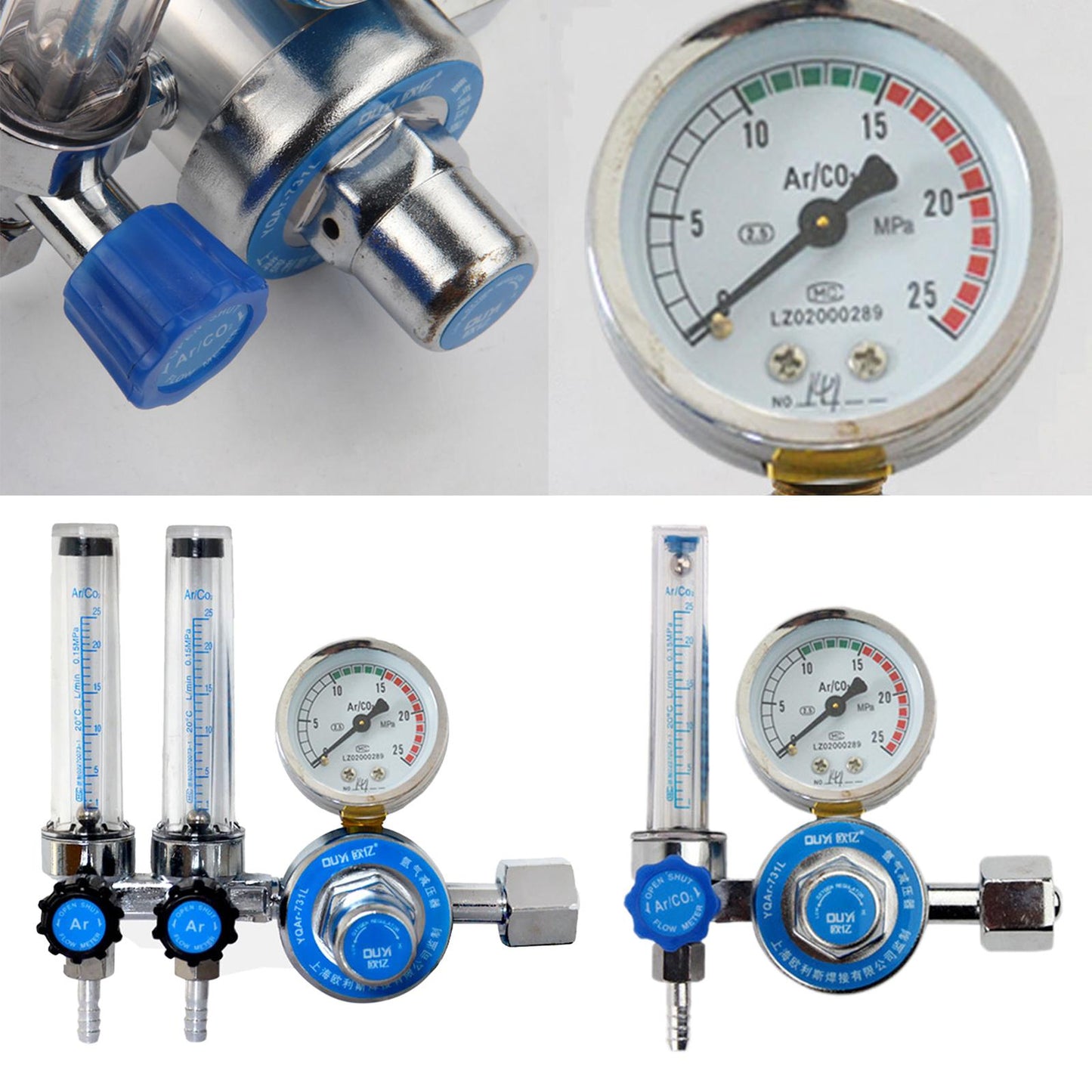 Argon / CO2 Mig Tig Flow Meter Flowmeter Gas Regulator Gauge Welding single