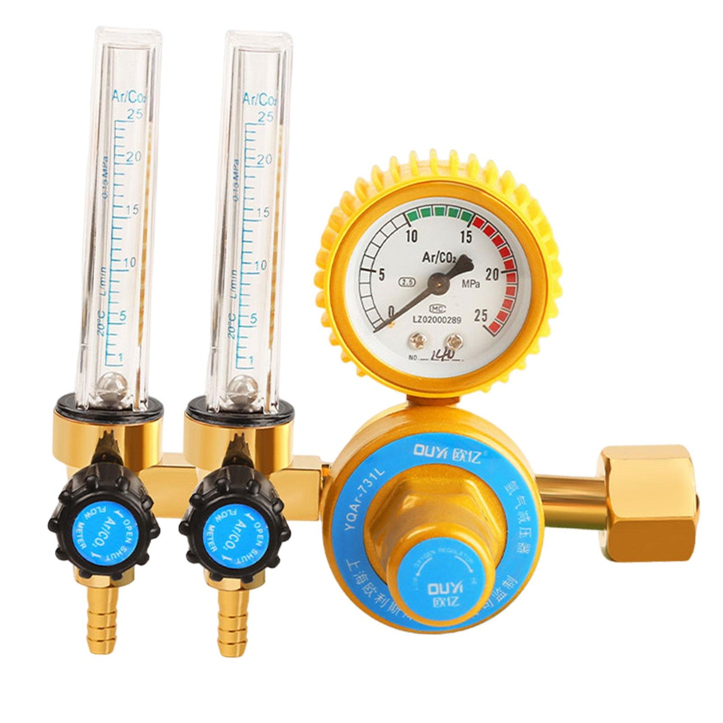 Argon / CO2 Mig Tig Flow Meter Flowmeter Gas Regulator Gauge Welding double