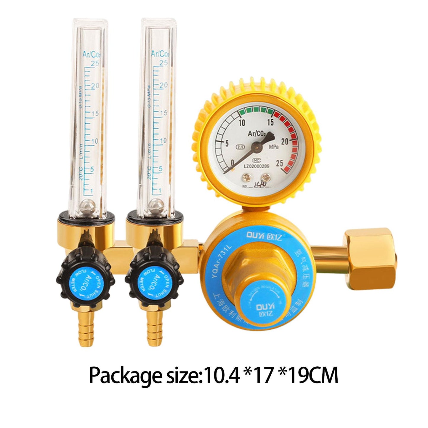 Argon / CO2 Mig Tig Flow Meter Flowmeter Gas Regulator Gauge Welding double