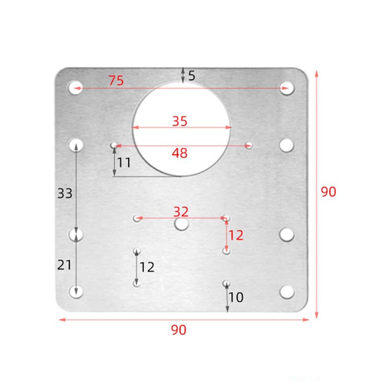 Cabinet Hinge Repair Plate Fixing Kit for Wood Furniture Window Option 2