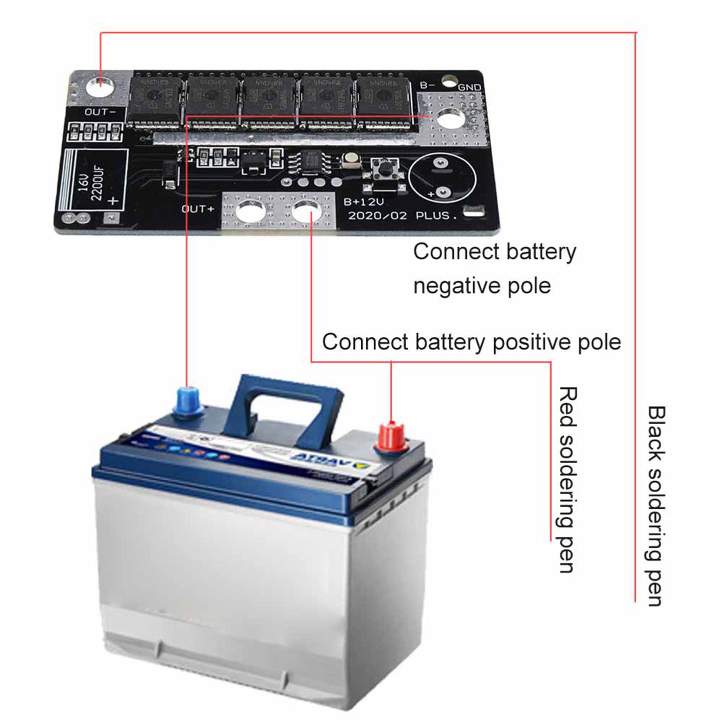 DIY Spot Welder Set Mini 100-200A for 18650/26650/32650 Lithium Battery