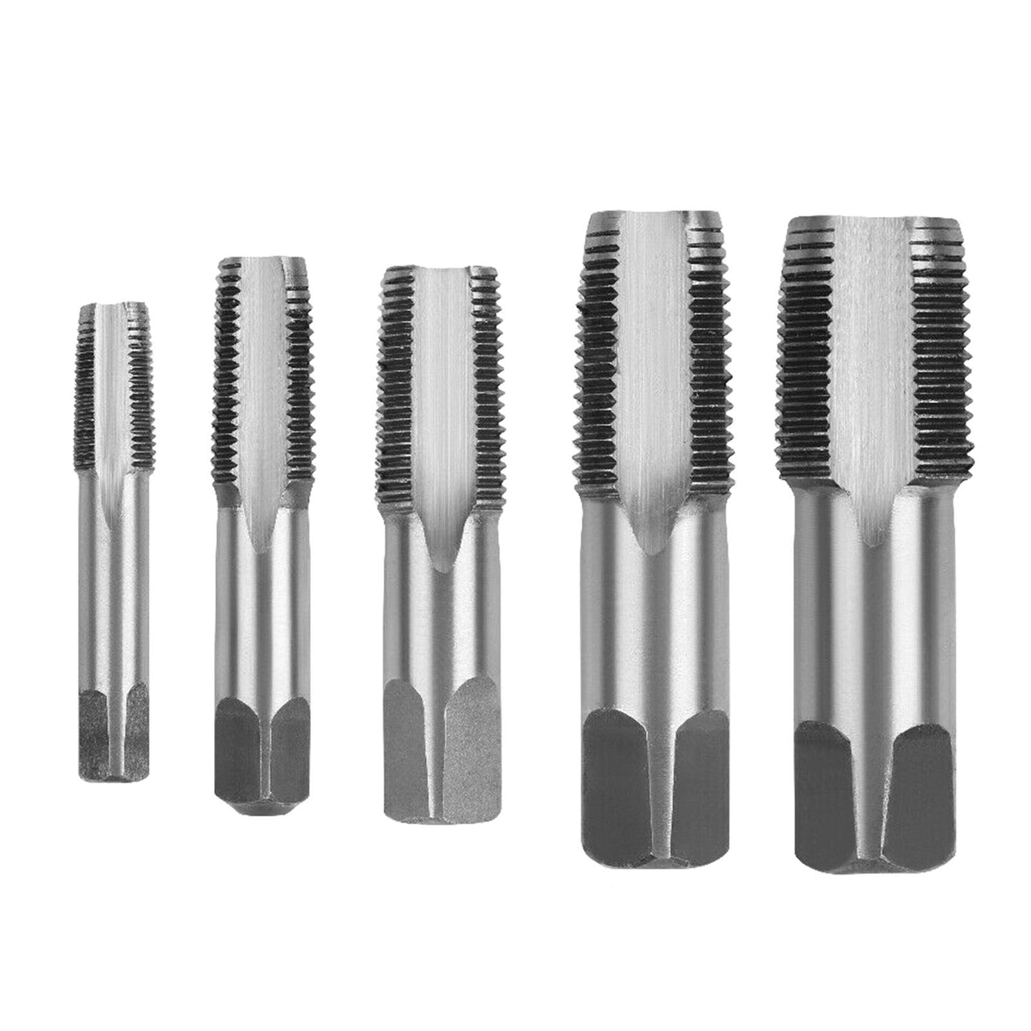 Set of 5 NPT Pipe Tap Set Thread Forming Taps Carbon Steel 3/8 3/4" 1/8""