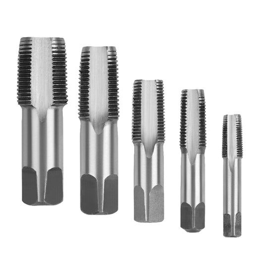 Set of 5 NPT Pipe Tap Set Thread Forming Taps Carbon Steel 3/8 3/4" 1/8""