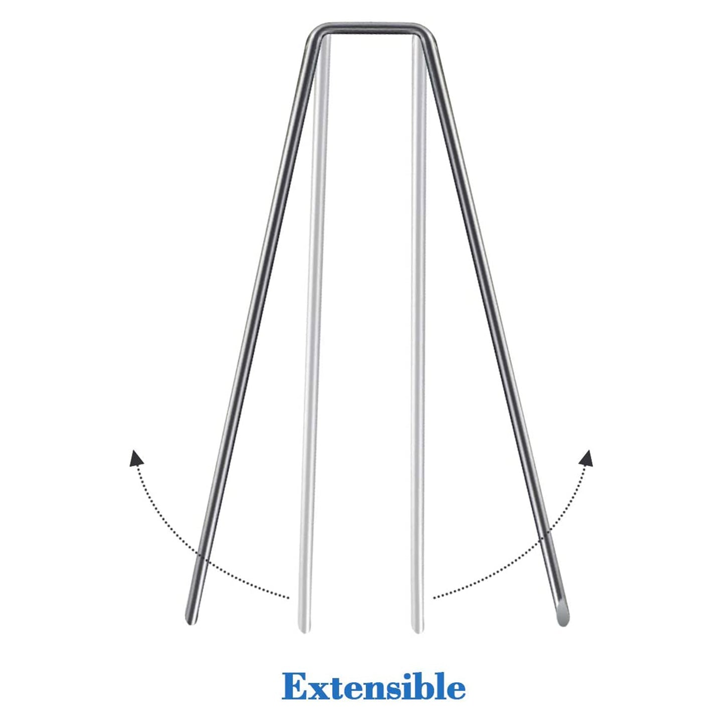 Heavy Duty Anti Rust 50 Packs Galvanised Steel Garden Stakes Ground Anchor silver