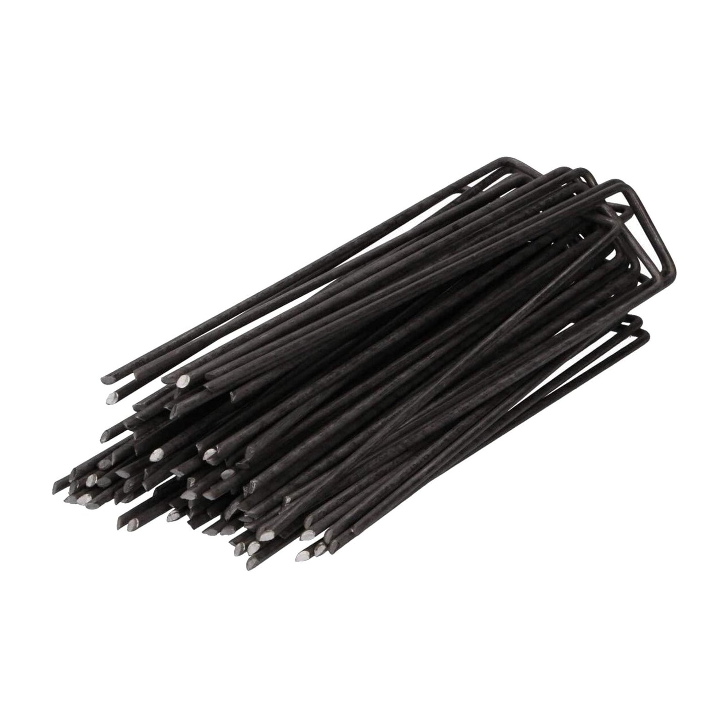 Heavy Duty Anti Rust 50 Packs Galvanised Steel Garden Stakes Ground Anchor black