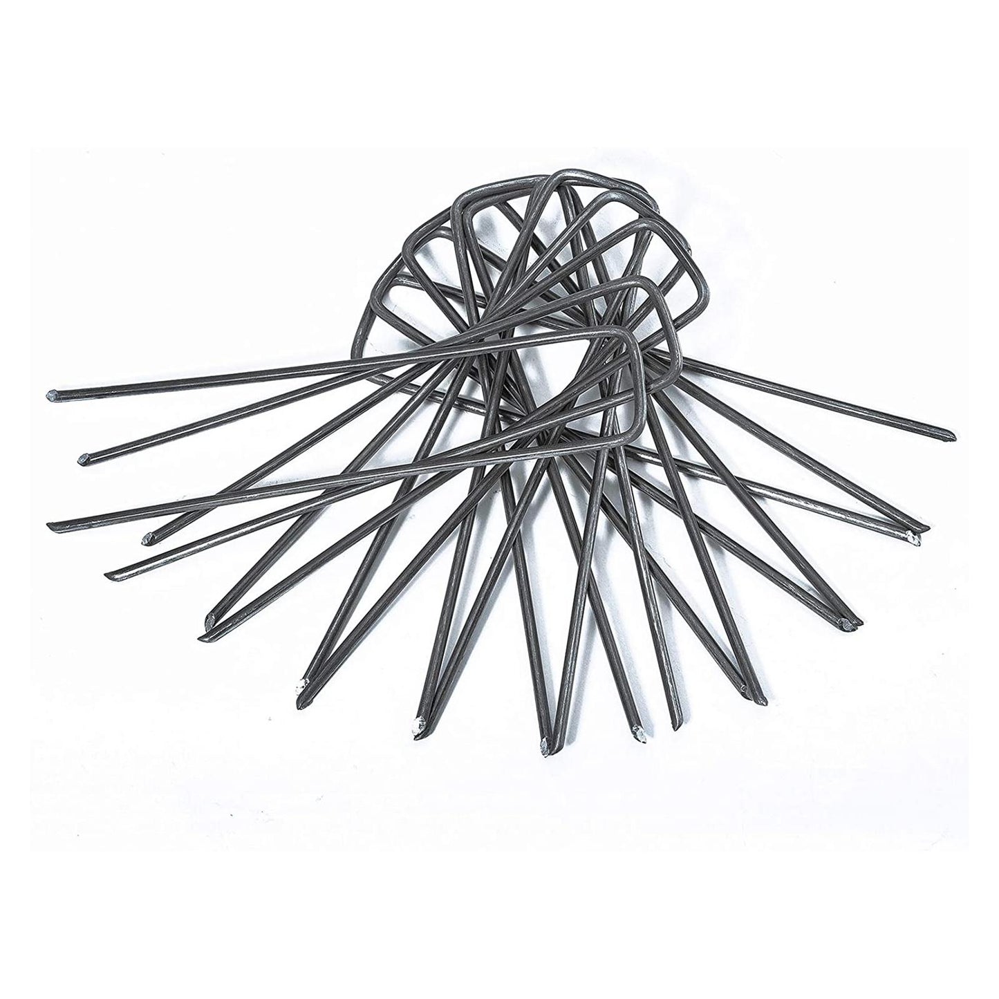 Heavy Duty Anti Rust 50 Packs Galvanised Steel Garden Stakes Ground Anchor black